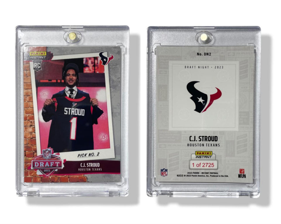 2023 Panini Instant CJ Stroud Rookie Card DRAFT NIGHT #2 Texans RC 1/2725