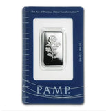 AUTHENTIC-PAMP Suisse Rose Rosa 10 g gram .999 Silver Bar (in Assay)