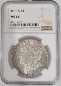 1879 S Morgan Silver Dollar Better Date NGC MS61-Rare