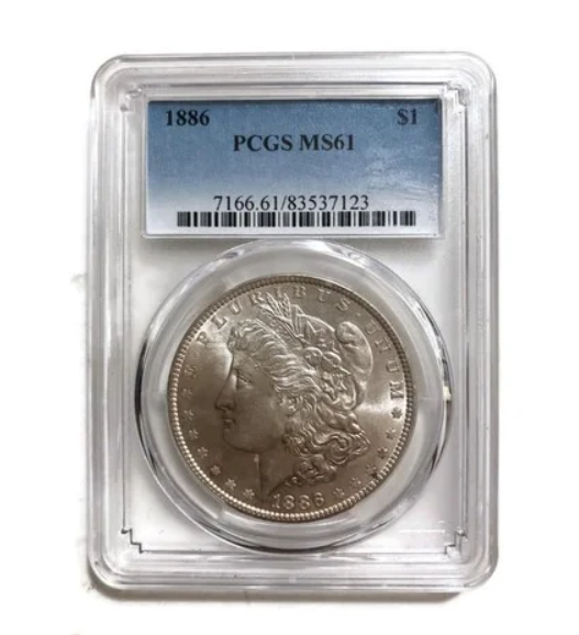 1886 Morgan Silver Dollar PCGS MS61 #83537123 Great surfaces detail & color