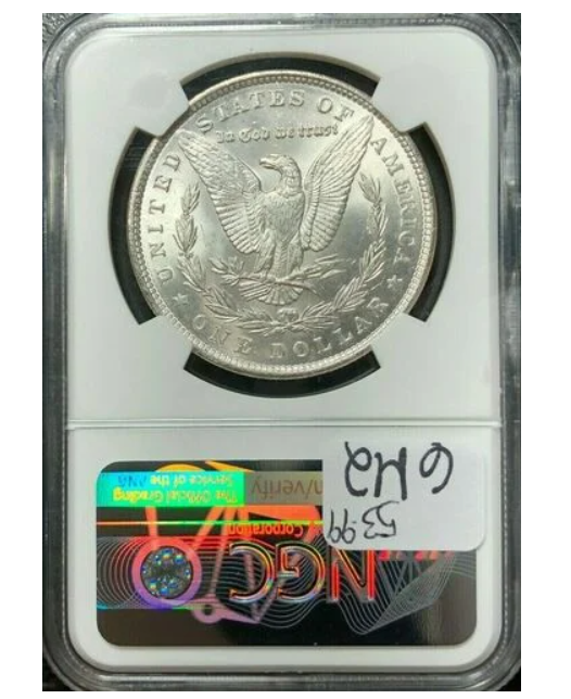 1889 Morgan Silver Dollar US Mint Key Date NGC MS63 Great surfaces detail & color