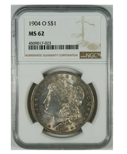 1904-O $1 Morgan Silver Dollar Natural Toned Beauty NGC MS62-Rare