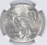 1922 MS BU Unc Peace Silver Dollar NGC Flag 100th Ann Label