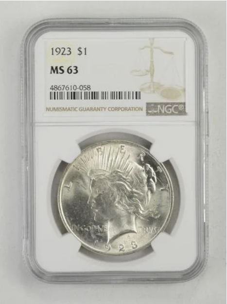 1923 NGC MS 63 Silver Peace Dollar Better Date *Random*