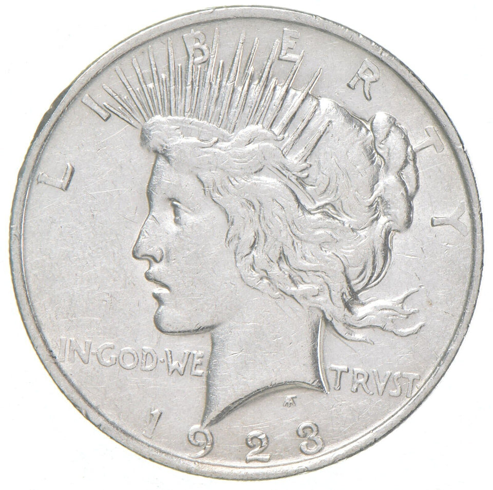 1923 Peace Dollar Superb Silver Coin US Mint , High grade (XF/AU)