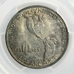 1923-S Monroe Commemorative Half Dollar PCGS AU58