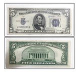 1934 A,D $5 SILVER CERTIFICATE BLUE SEAL HIGH GRADE CRISP UNCIRCULATED BU