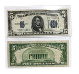 (1) GENUINE 1934-A,C or D  $5 SILVER CERTIFICATE BLUE SEAL Better Grade F/VF