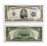 (1) GENUINE 1934-A,C or D  $5 SILVER CERTIFICATE BLUE SEAL Better Grade F/VF