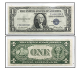 1935 A-F -$1 SILVER CERTIFICATE BLUE SEAL, NO MOTTO , HIGH GRADE XF/AU *RANDOM*