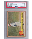 Original 1962 TOPPS Coaching for the Dodgers (Babe Ruth special) #142 PSA 5