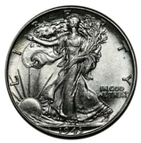 1943 P D S Walking Liberty Silver Half Dollar Coin US Mint High Grade Choice New (AU/BU)