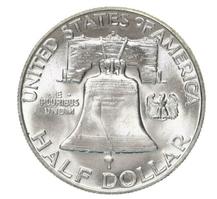 1950 Franklin 90% Silver Half Dollar High Grade Coin ,Nice Luster BU