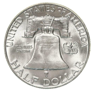 1950 Franklin 90% Silver Half Dollar High Grade Coin ,Nice Luster BU