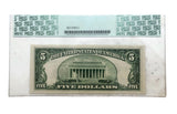 Certified 1953 A -Five Dollar Silver certificate Very fine PCGS Choice About New 58PPQ