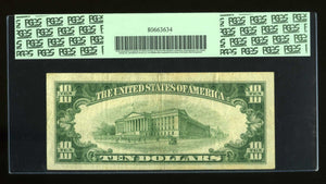 Certified 1953 -$10 Silver Certificate Blue Seal Note Fr. 1706 PCGS 30 Serial A07411954A