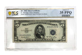 1953 $5 Silver Fr. 1655 DA Block PCGS Choice VF35 Serial D01854352A-Rare