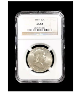 1955 Franklin Silver Half Dollar US Mint NGC MS63 better date -Rare