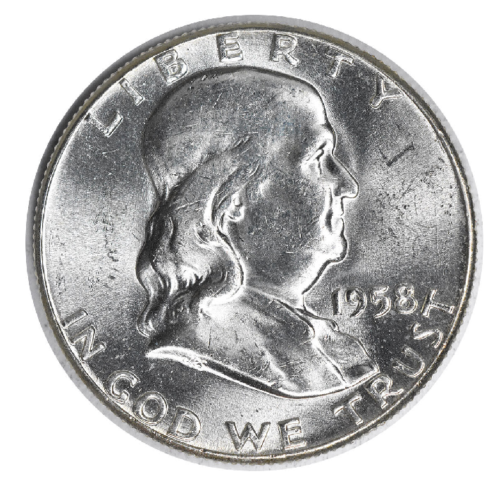 1958-P D S  Franklin Half Dollar Choice Uncirculated BU MS++ Stunning- Rare