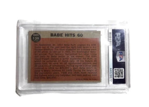 Original 1962 TOPPS #139 BABE RUTH Babe Hits 60 PSA 4