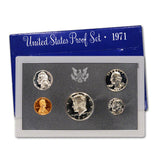 1971-S UNITED STATES US MINT CLAD PROOF SET IN ORIGINAL MINT PACKAGING 5 COINS SET