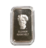 Limited Edition 1973 ELEANOR ROOSEVELT American silver 1 Troy OZ .999 Silver Bar-Rare