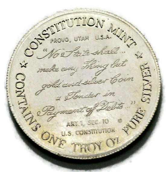 Vintage 1973- 1 OZ.999 Fine SILVER U.S.S Constitution Mint,HONEST VALUE NEVER FAILS -Rare