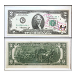1- 1976 Two Dollars Note 1st DAY of Issue Stamped Choice BU Random