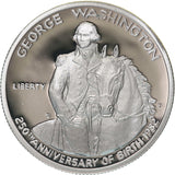 1982 S George Washington Half Dollar SILVER PROOF Commemorative Coin W/Box COA