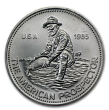 Authentic- 1985 Engelhard American Prospector 1 Troy Oz .999 Fine Silver PROOF-LIKE