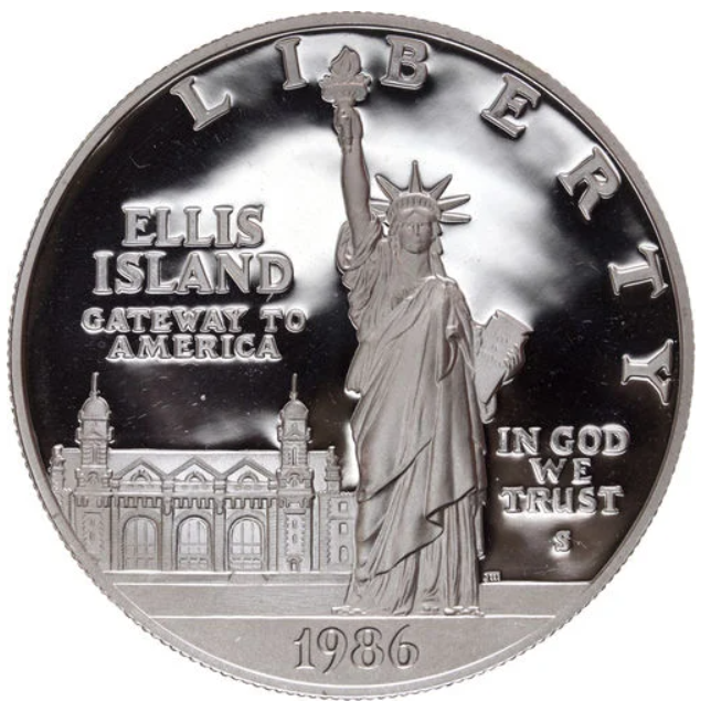 1986 S Statue Of Liberty Centennial Proof Commemorative 90% Silver Dollar US Coin BU-Rare