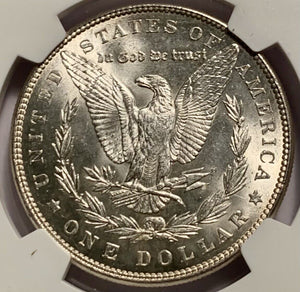 1886 $1 MORGAN SILVER DOLLAR BETTER DATE  NGC MS62-RARE