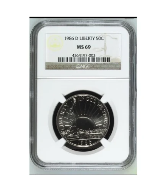 1986 D Liberty 50C Commemorative Half Dollar NGC MS69