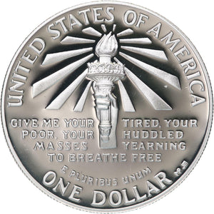 1986-S Silver Dollar Statue Of Liberty Centennial Proof Commemorative  90% Silver  US Mint GEM BU