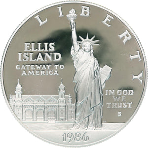 1986-S Silver Dollar Statue Of Liberty Centennial Proof Commemorative  90% Silver  US Mint GEM BU