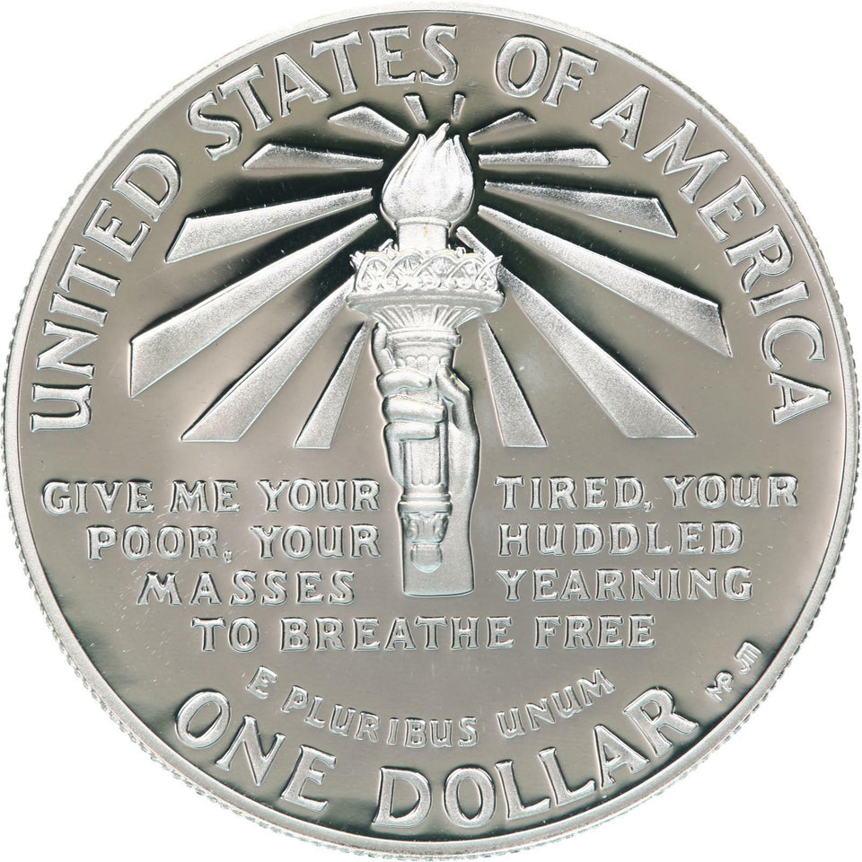 1986-S Silver Dollar Statue Of Liberty Centennial Proof Commemorative  90% Silver  US Mint GEM BU