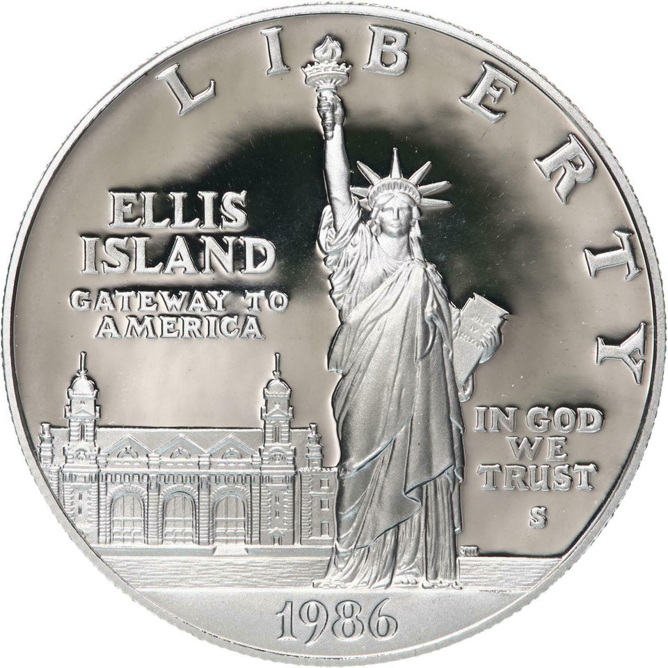 1986-S Silver Dollar Statue Of Liberty Centennial Proof Commemorative  90% Silver  US Mint GEM BU