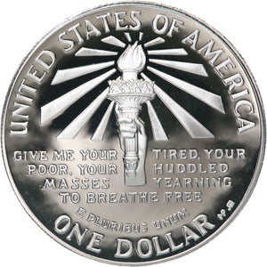 1986-S Silver Dollar Statue Of Liberty Centennial Proof Commemorative  90% Silver  US Mint GEM BU