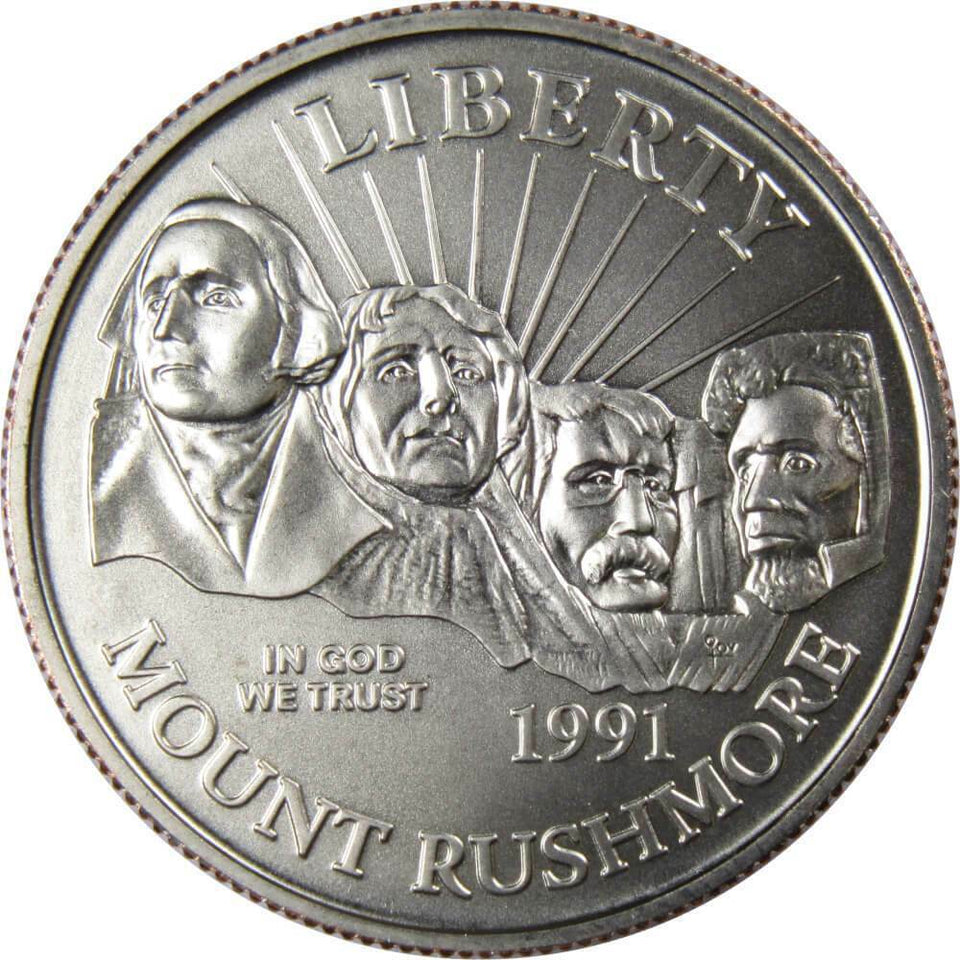 (1) 1991 Mount Rushmore 50c Half Dollar Commemorative Proof Coin GEM BU