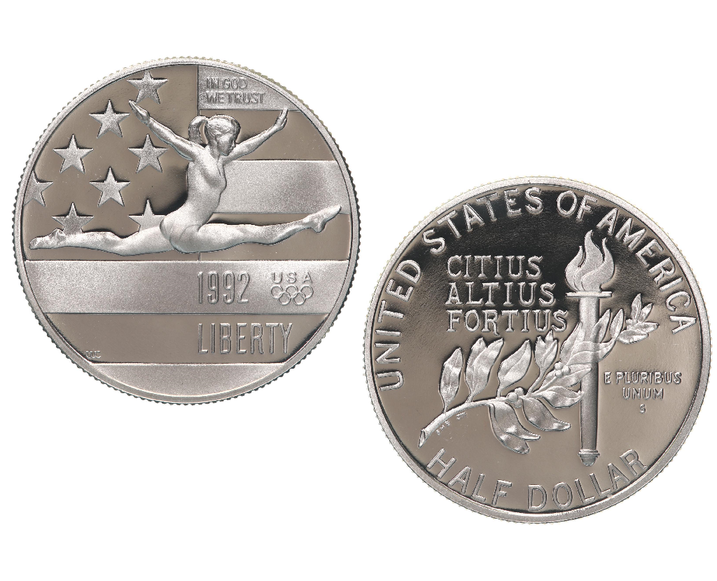 (1) 1992-S Gymnast Olympic Commemorative Clad Half Dollar Gem Proof BU