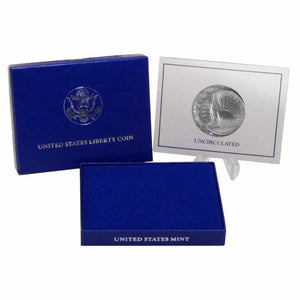 1986-D Statue Of Liberty Commemorative Clad Half Dollar Mint State BU  Box & COA