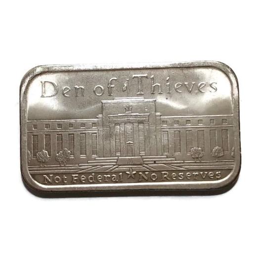 Silver Shield 1 oz. Den OF Thieves Silver BAR! .999 Pure AG