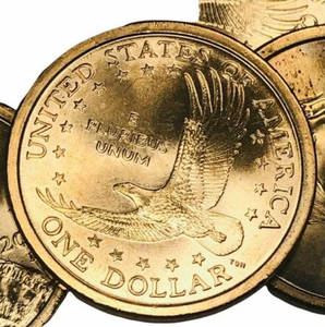 2000 P Sacagawea Dollar First Year of Issue 24K Gold Enriched US Mint Coin in Gem BU