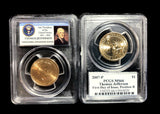 2007-P,D PCGS MS66 Thomas Jefferson Dollar 3rd President First Day of Issue Position A,B