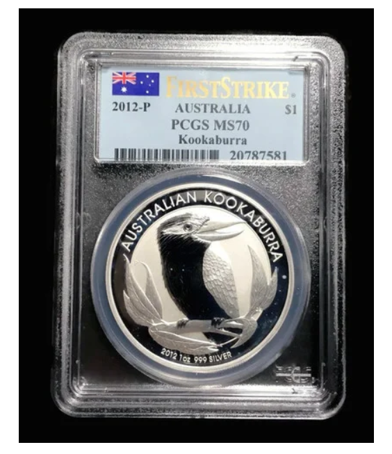 Certified Genuine 2012 Australian Kookaburra Silver First Strike MS70 PCGS-Rare