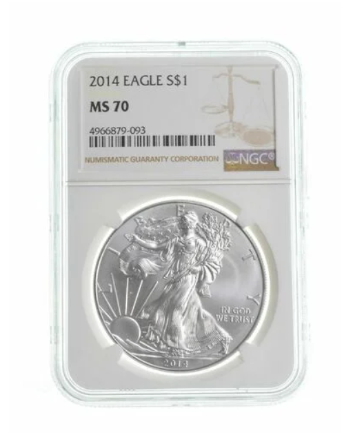 2014- $1 SILVER EAGLE .999 Fine Silver  NGC MS70 Early Releases