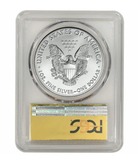 Certified 2017 Silver Eagle PCGS MS70 Gold Label 1 Of 2017