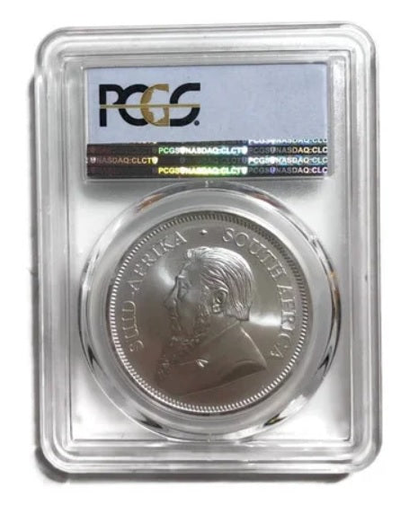 PCGS MS70 First Day 2018 South African Krugerrand Silver 1oz Coin 1 Rand Flag Ag