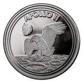 2019 1oz Silver Towne Apollo 11 - NASA 50th Anniversary .999 Fine Silver Round BU