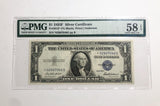 Star Note-1935-F $1 Silver Certificate Blue Seal Note Choice About UNC PMG 58EPQ